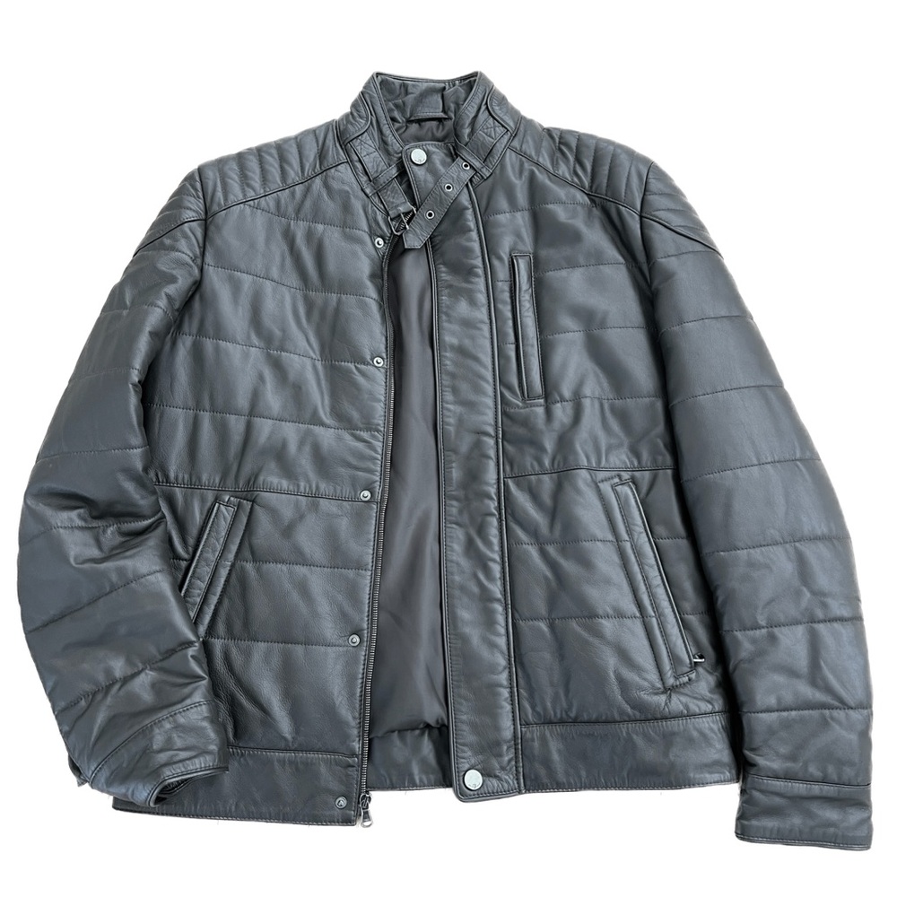 7 For All Mankind Brown Moto Leather Jacket - MEDIUM